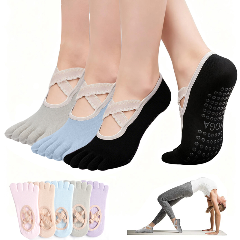 Grip Sock Yoga - Ladies Non-Slip Pilates Socks Woman Lace