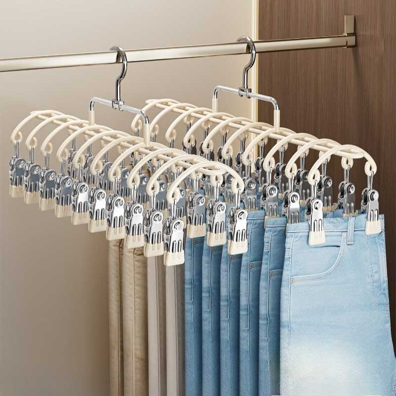 Sock Organizer Tray - Pants Hanger with Clips Non-Slip Trouser