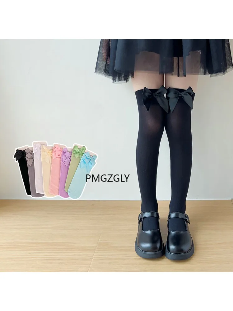 Girls Stockings * Pink Bow Kne - Thigh High Sock Stay Up recension och pris