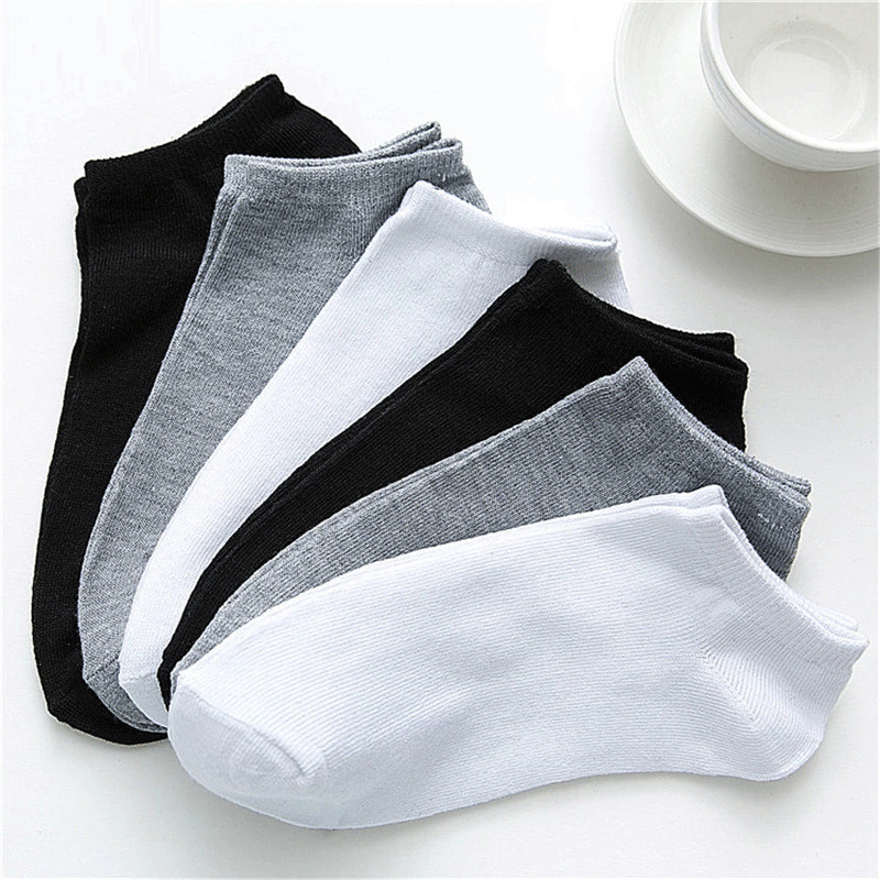 10 Pairs Bulk Black & White No - Ankle Sock Low Cut recension och pris