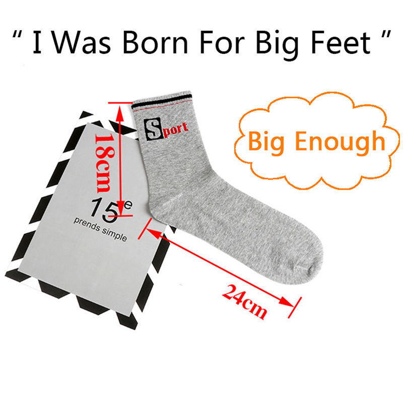 3 Pairs/Pack Big Large Socks E - Cotton Crew Sock Pack recension och pris