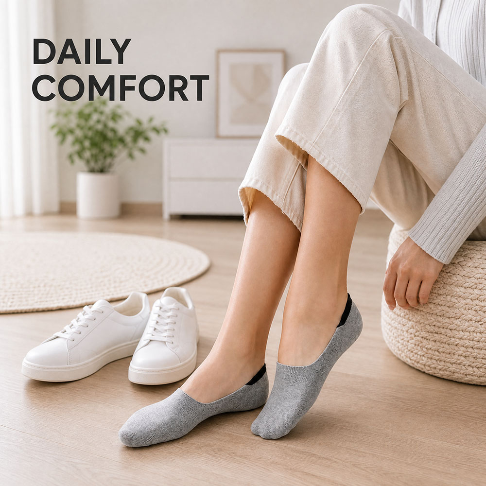 6 Pairs Unisex Cotton No Show  - Invisibility Sock Loafer recension och pris