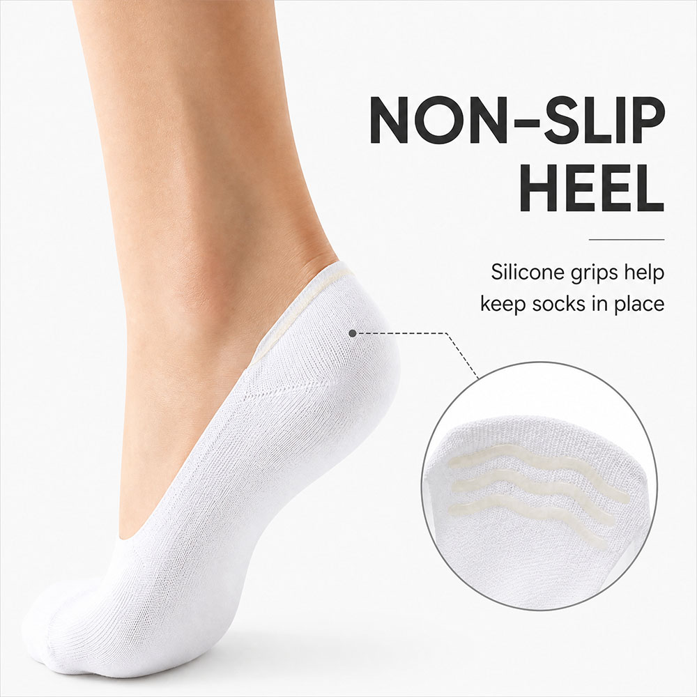 6 Pairs Unisex Cotton No Show  - Invisibility Sock Loafer recension och pris