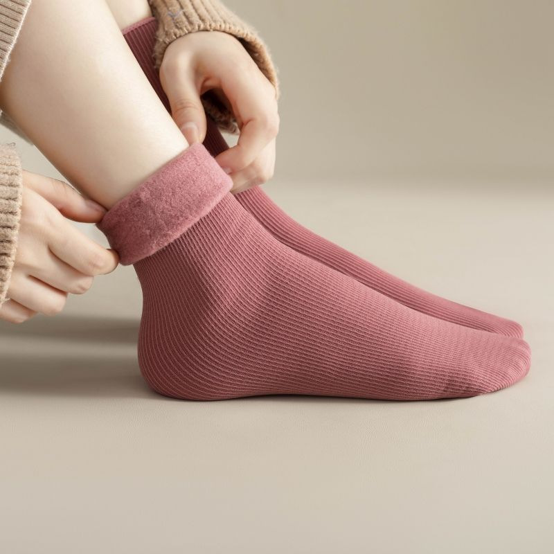 1-4Pairs  Warm Fleece Lined Mi - Boot Sock Slouchy recension och pris