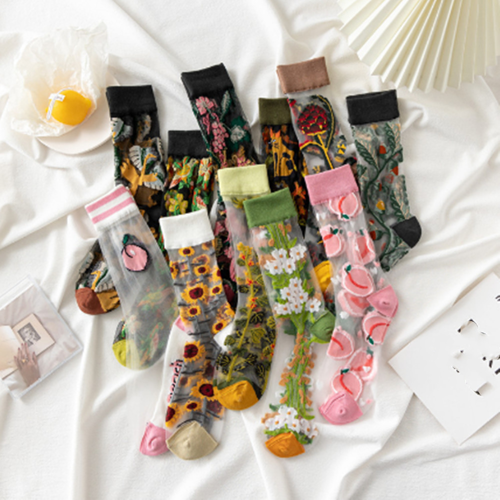 Woman Lace flower short sock t - Invisibility Sock Loafer recension och pris