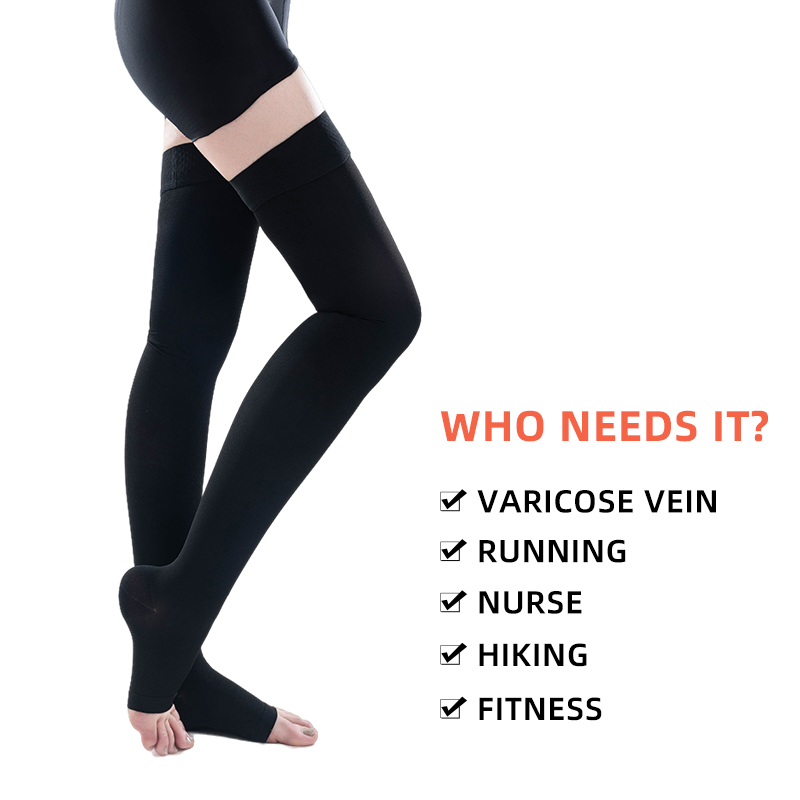 1Pair Thigh High Open Toe Medi - Compression Sock Medical recension och pris