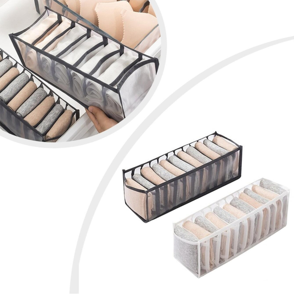 7 Grids Underwear Drawer Organ - Sock Organizer Tray recension och pris