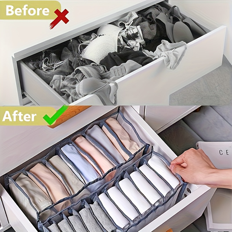 7 Grids Underwear Drawer Organ - Sock Organizer Tray recension och pris