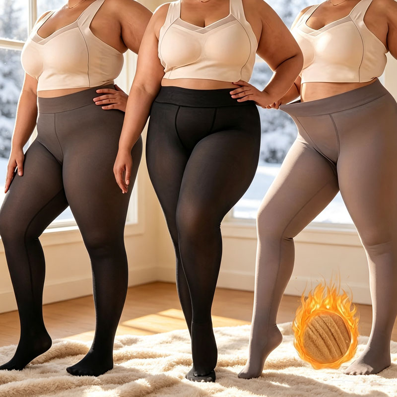 1-2Pairs Opaque Plus Size Flee - Tights Pantyhose Sheer recension och pris