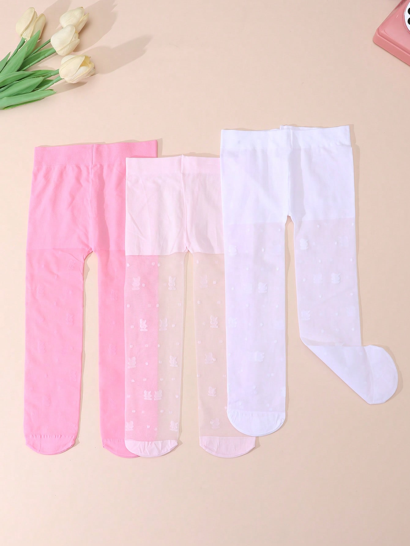 3Pack Girls Rabbit Print Tight - Tights Pantyhose Sheer recension och pris