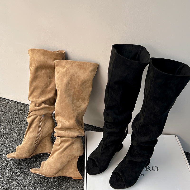 AIYKAZYSDL Strange Wedge Heel  - Knee High Sock Women recension och pris