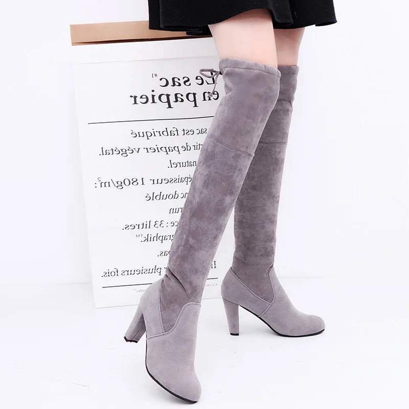Women's Boots Stretch Fabric O - Knee High Sock Women recension och pris