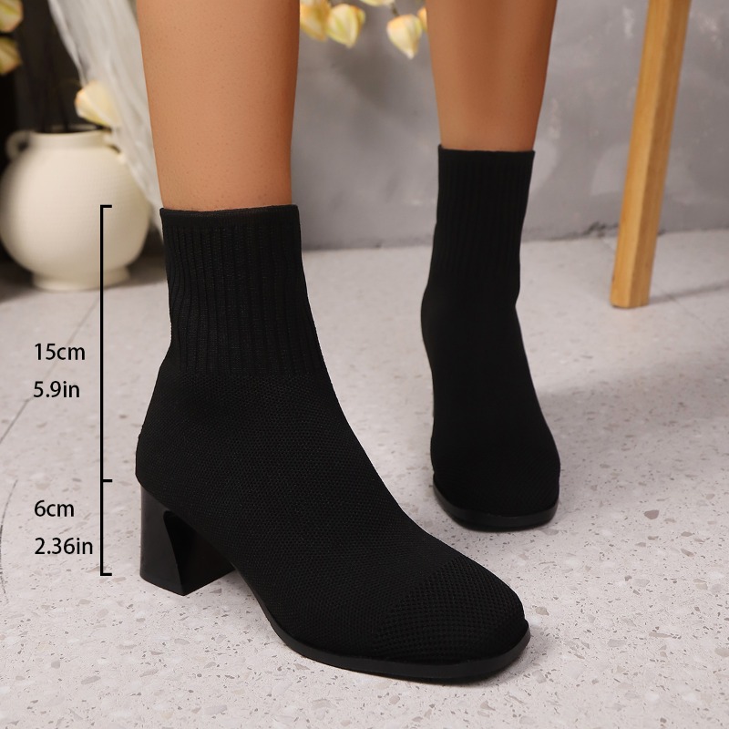 Women's Ankle Boots Knitted He - No Show Sock Women recension och pris