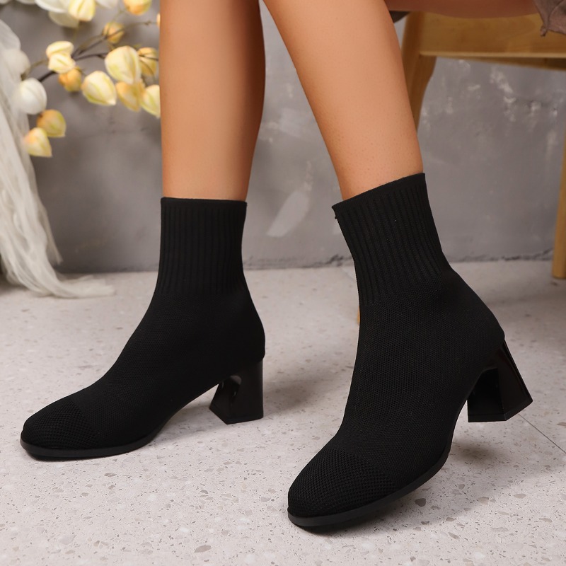Women's Ankle Boots Knitted He - No Show Sock Women recension och pris