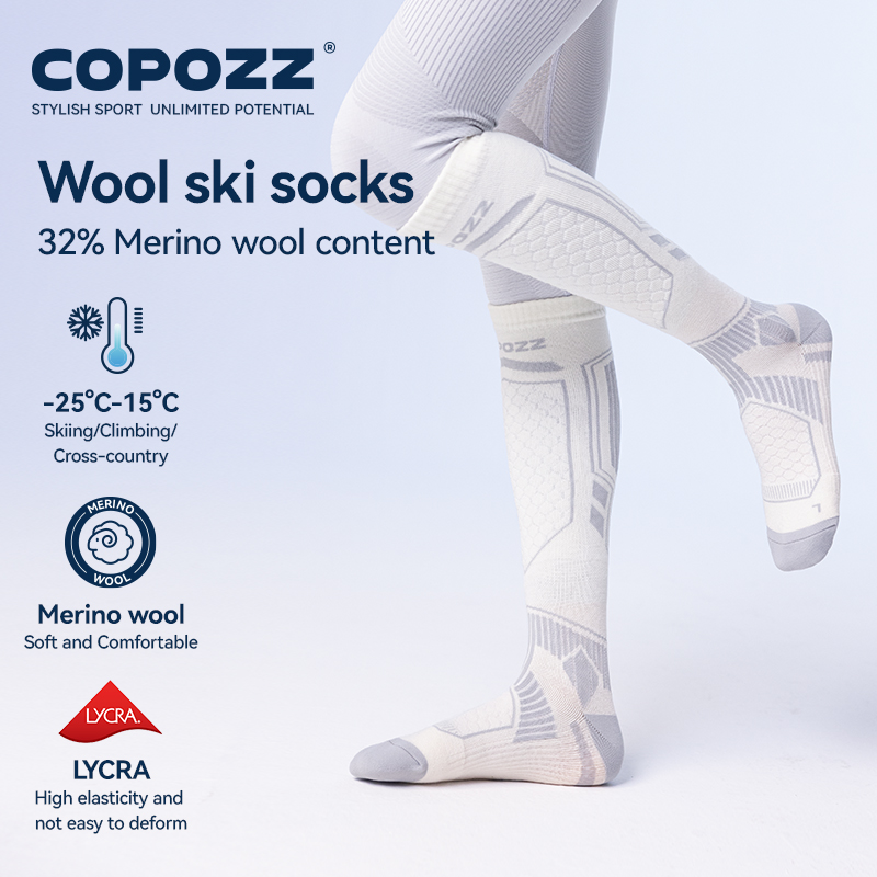 COPOZZ Merino Wool Winter Ski  - Thermal Sock Winter recension och pris
