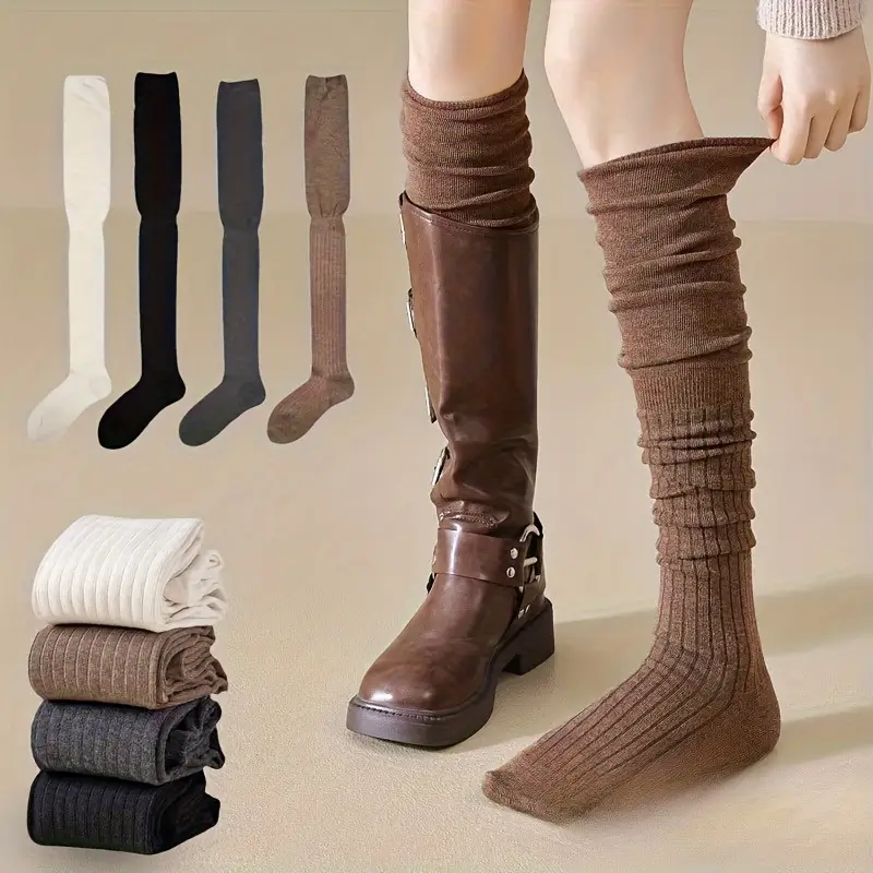 1-10Pairs Women’s Over-the-Kne - Boot Sock Slouchy recension och pris