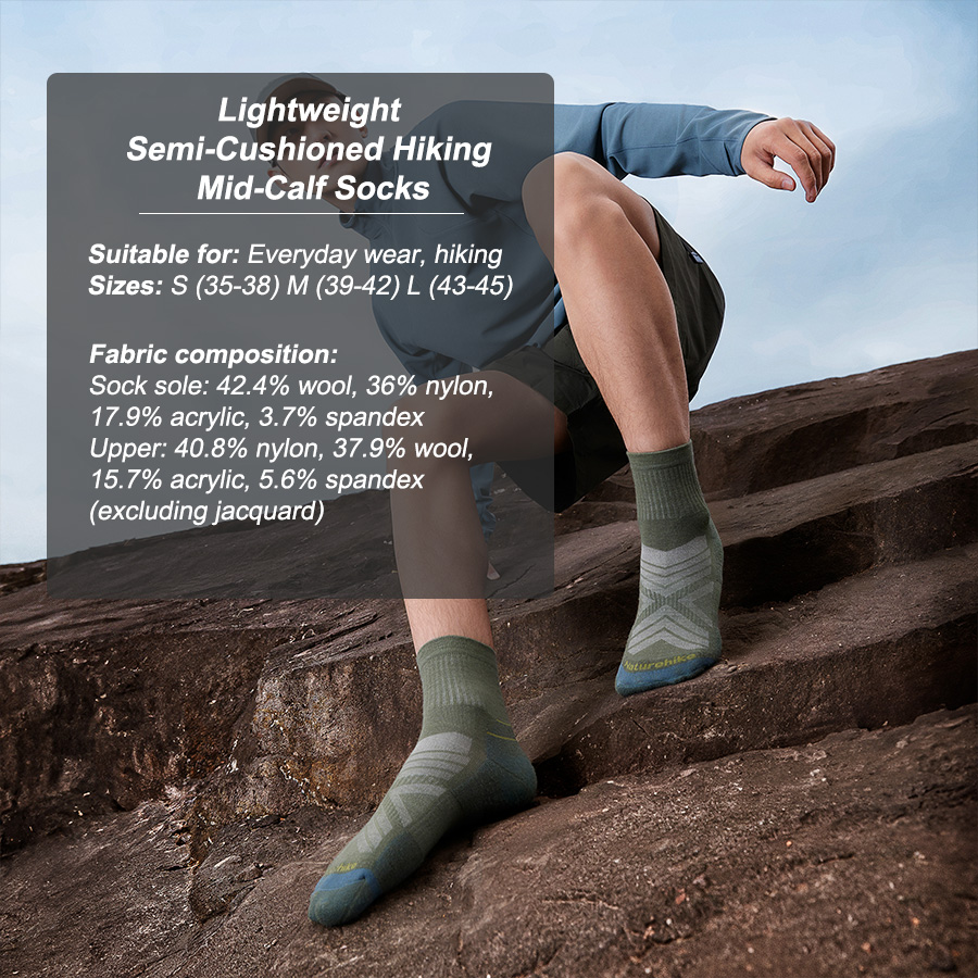 Naturehike Sport Socks Man Soc - Wool Hiking Sock recension och pris