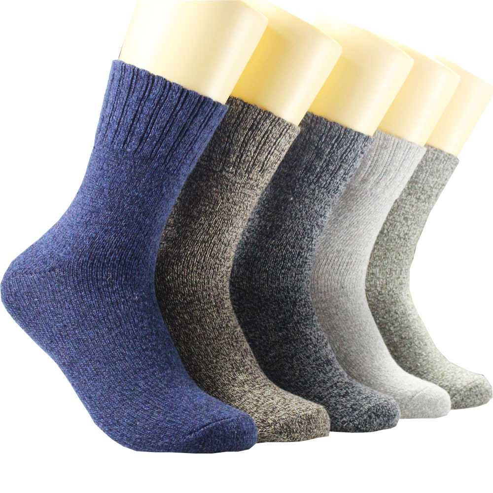 5 Pairs 1 Lot Men's Winter War - Cotton Crew Sock Pack recension och pris