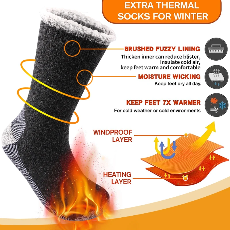 3Pairs High-Quality Thicken Wi - Thermal Sock Winter recension och pris