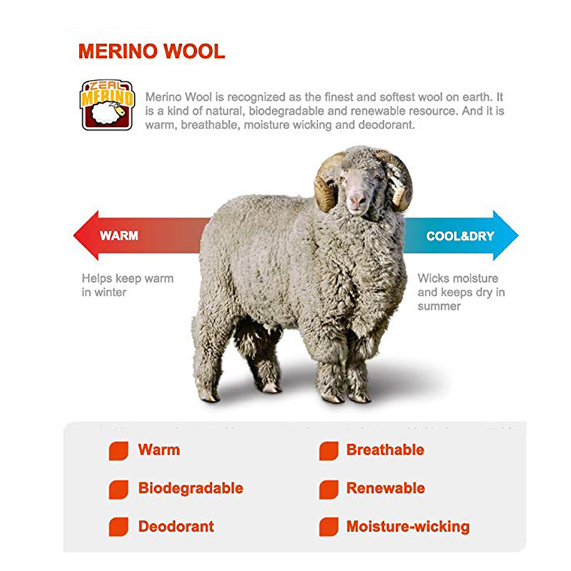 ZEALWOOD Hiking Trekking Men's - Wool Hiking Sock recension och pris