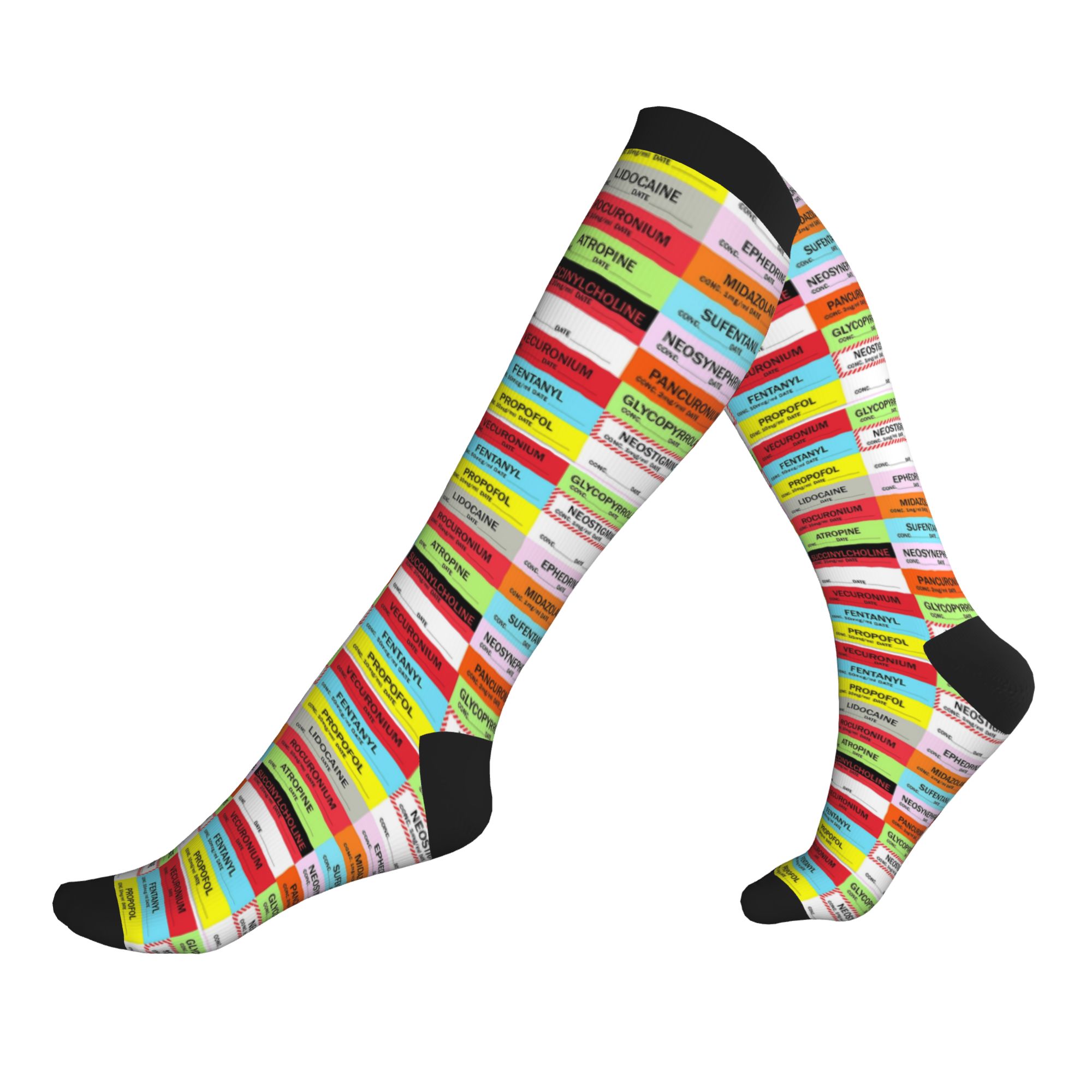 Novelty Printed Anesthesia Med - Compression Sock Medical recension och pris