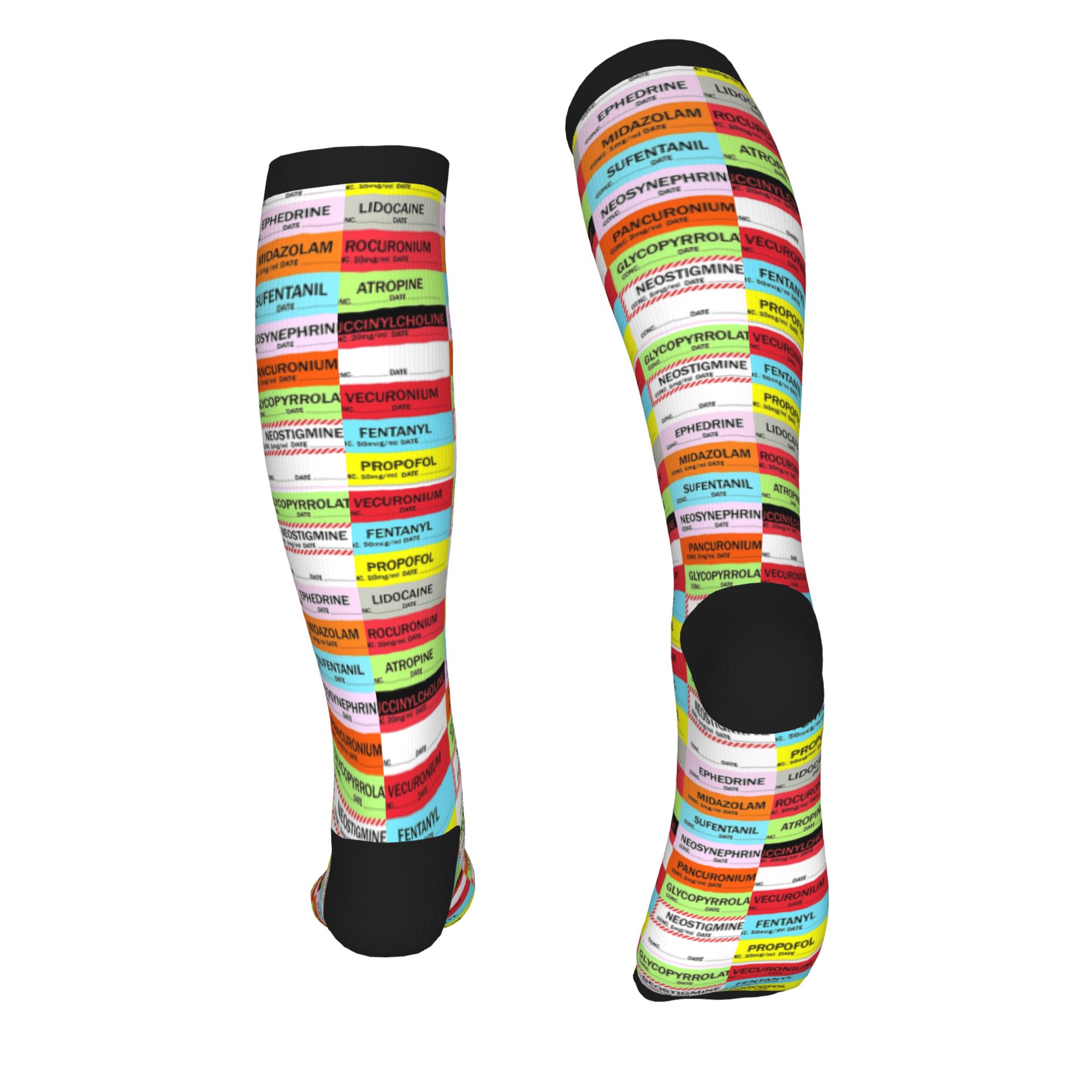 Novelty Printed Anesthesia Med - Compression Sock Medical recension och pris
