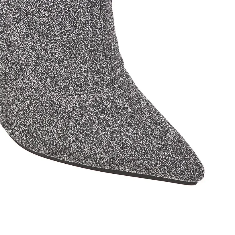 Plus Size Stretch Leopard Over - Knee High Sock Women recension och pris
