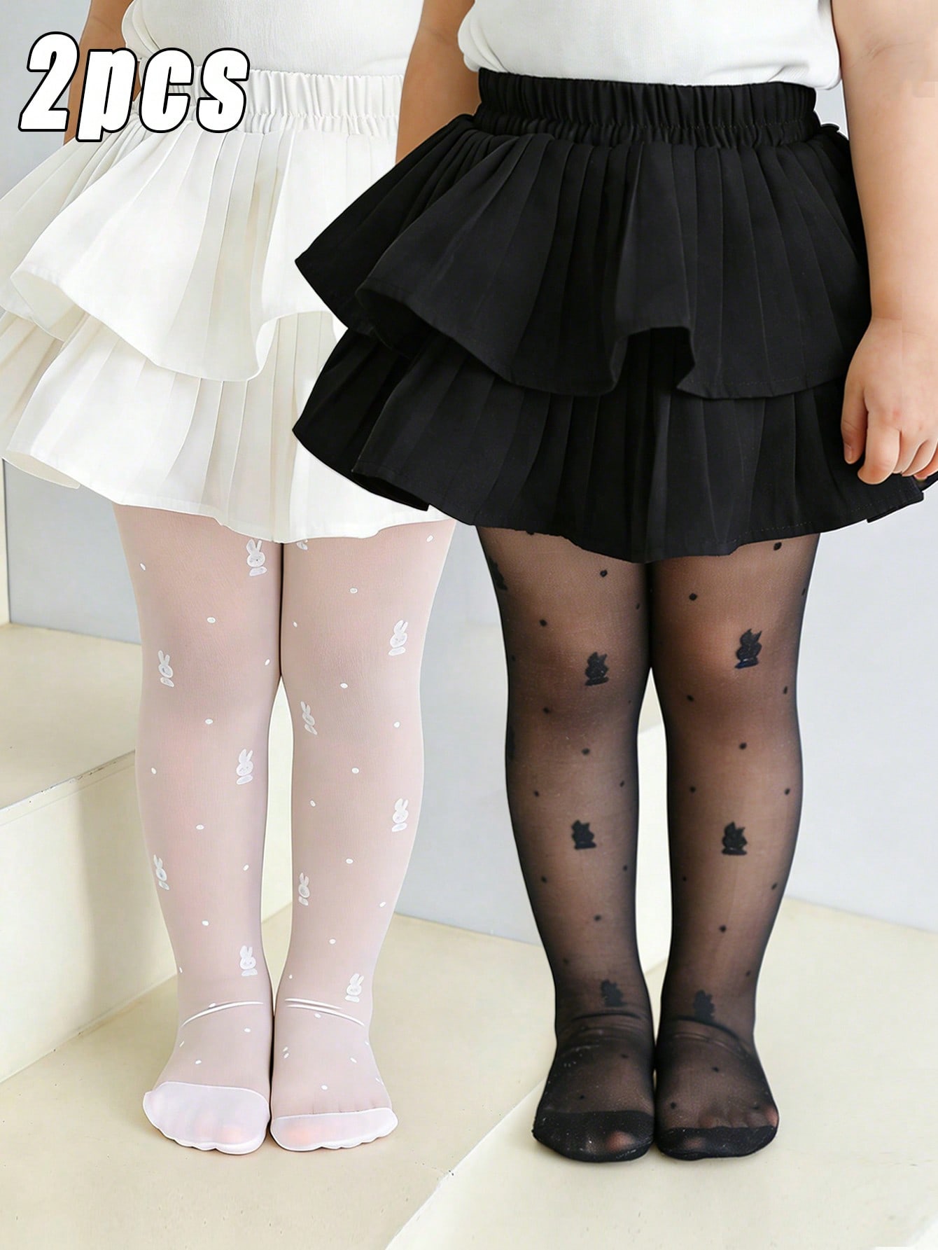 2Pack Toddler Girl Rabbit Prin - Tights Pantyhose Sheer recension och pris