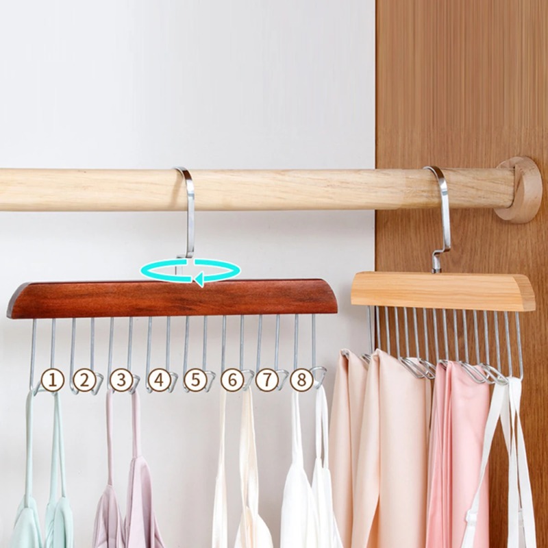 Solid Wood Eight-hook Hanger M - Sock Organizer Tray recension och pris