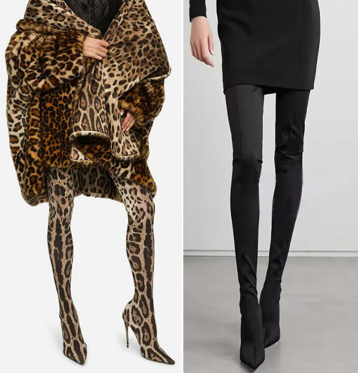 Sexy Leopard Over-the-Knee Str - Knee High Sock Women recension och pris