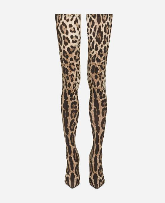 Sexy Leopard Over-the-Knee Str - Knee High Sock Women recension och pris