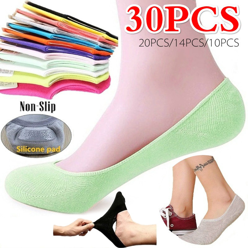 5 Pairs 10PCS Women Socks Nons - Invisibility Sock Loafer recension och pris