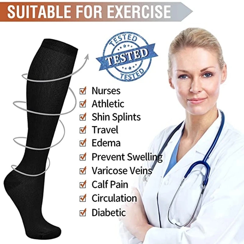 2 Pairs Compression Stockings  - Compression Sock Medical recension och pris
