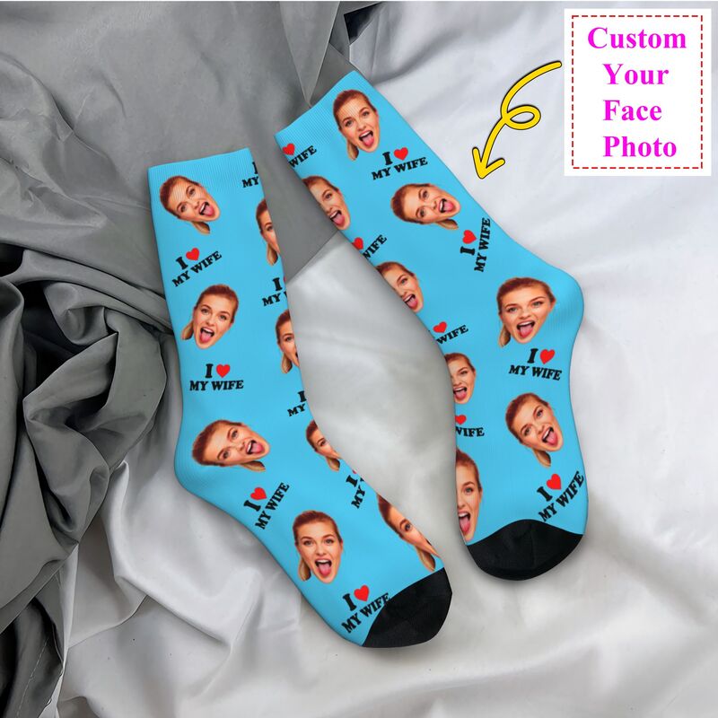 I Love My Wife Personalized Fa - Dress Sock Men recension och pris