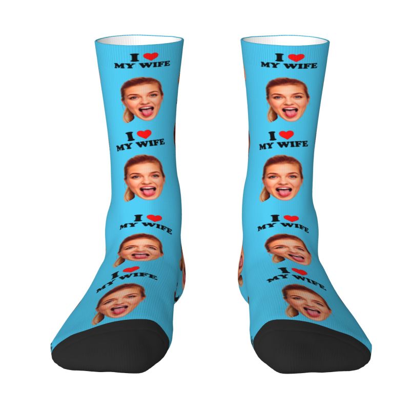 I Love My Wife Personalized Fa - Dress Sock Men recension och pris