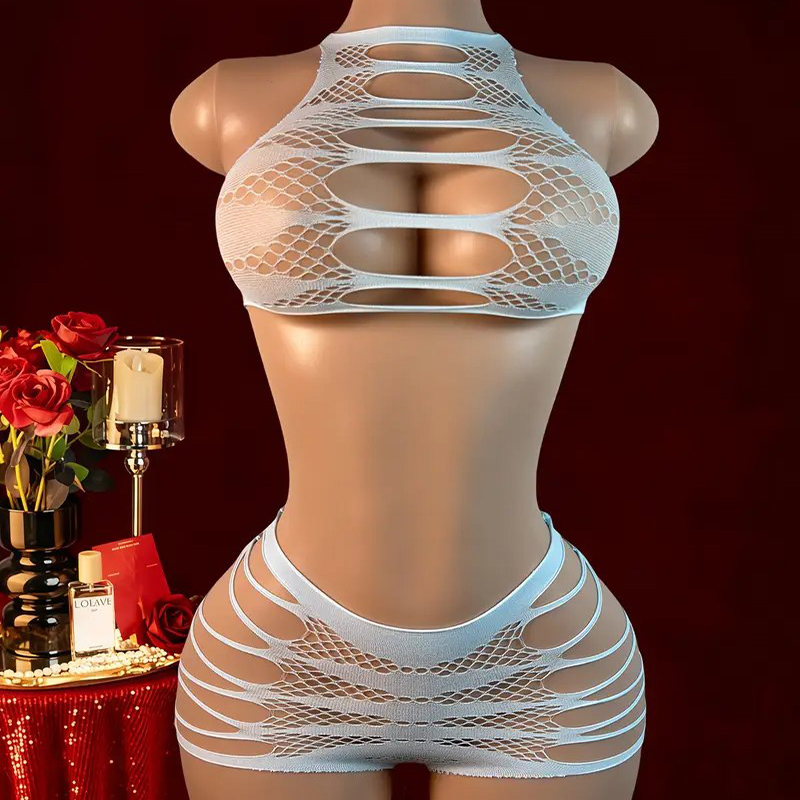 Sexy Lingerie +Panties Hollow  - Fishnet Stocking Women recension och pris