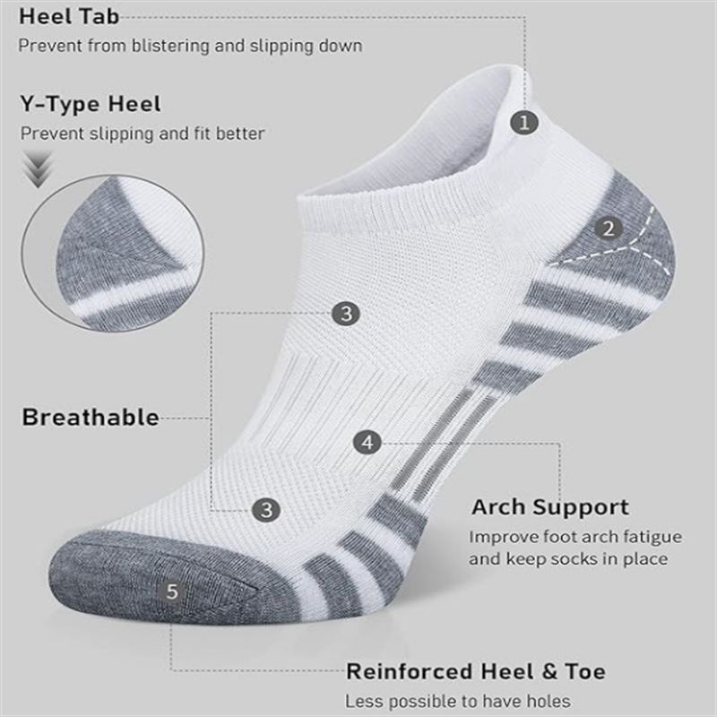6/24 Pairs Cushioned Breathabl - Athletic Sock Cushion recension och pris