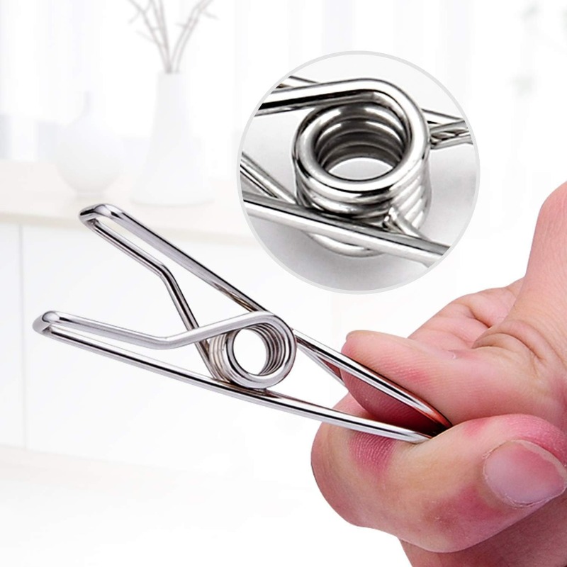 10/50PCS Stainless Steel Clips - Sock Organizer Tray recension och pris