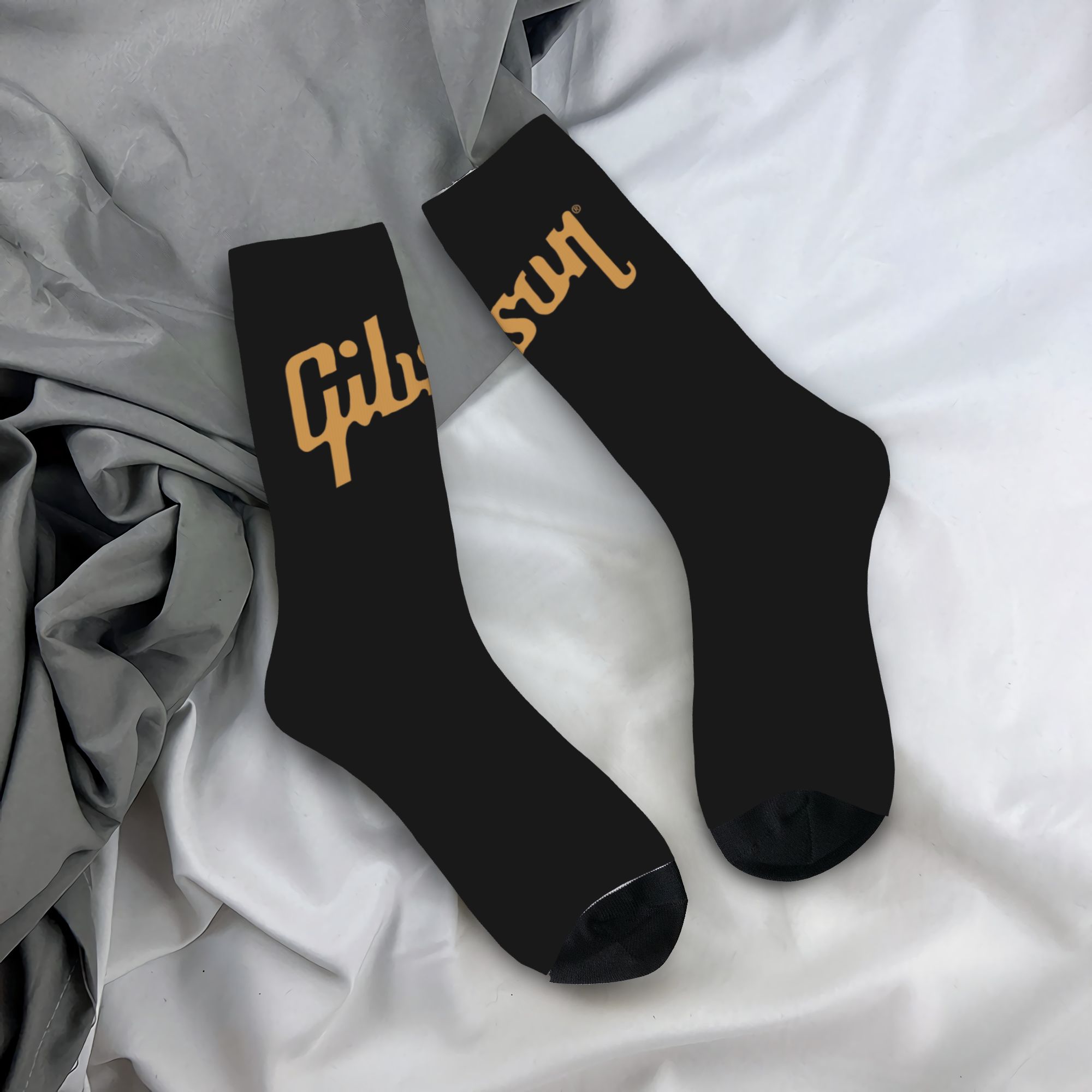 Custom Cute Men's Gibson Logo  - Dress Sock Men recension och pris