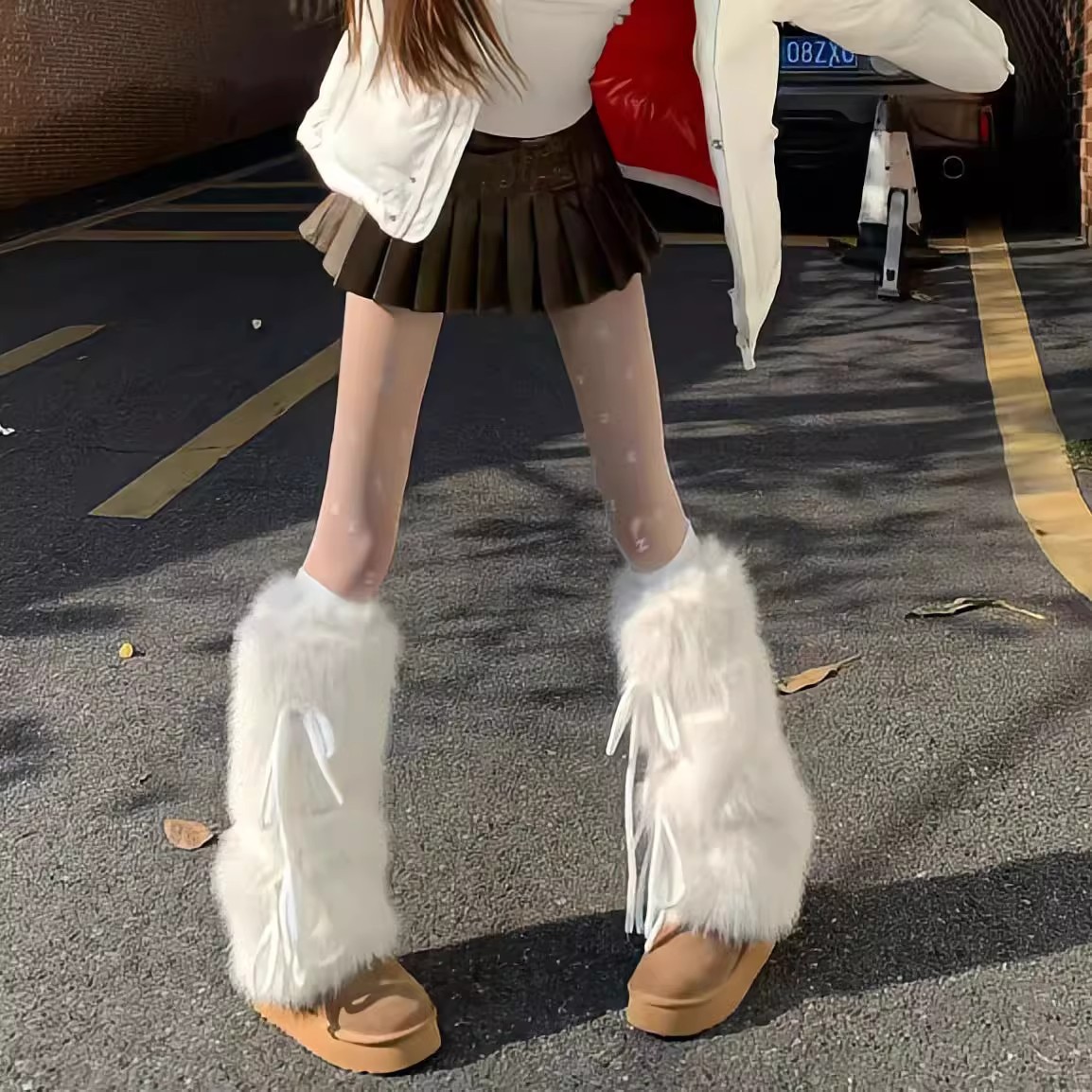 Faux Fur Leg Warmers for Women - Boot Sock Slouchy recension och pris