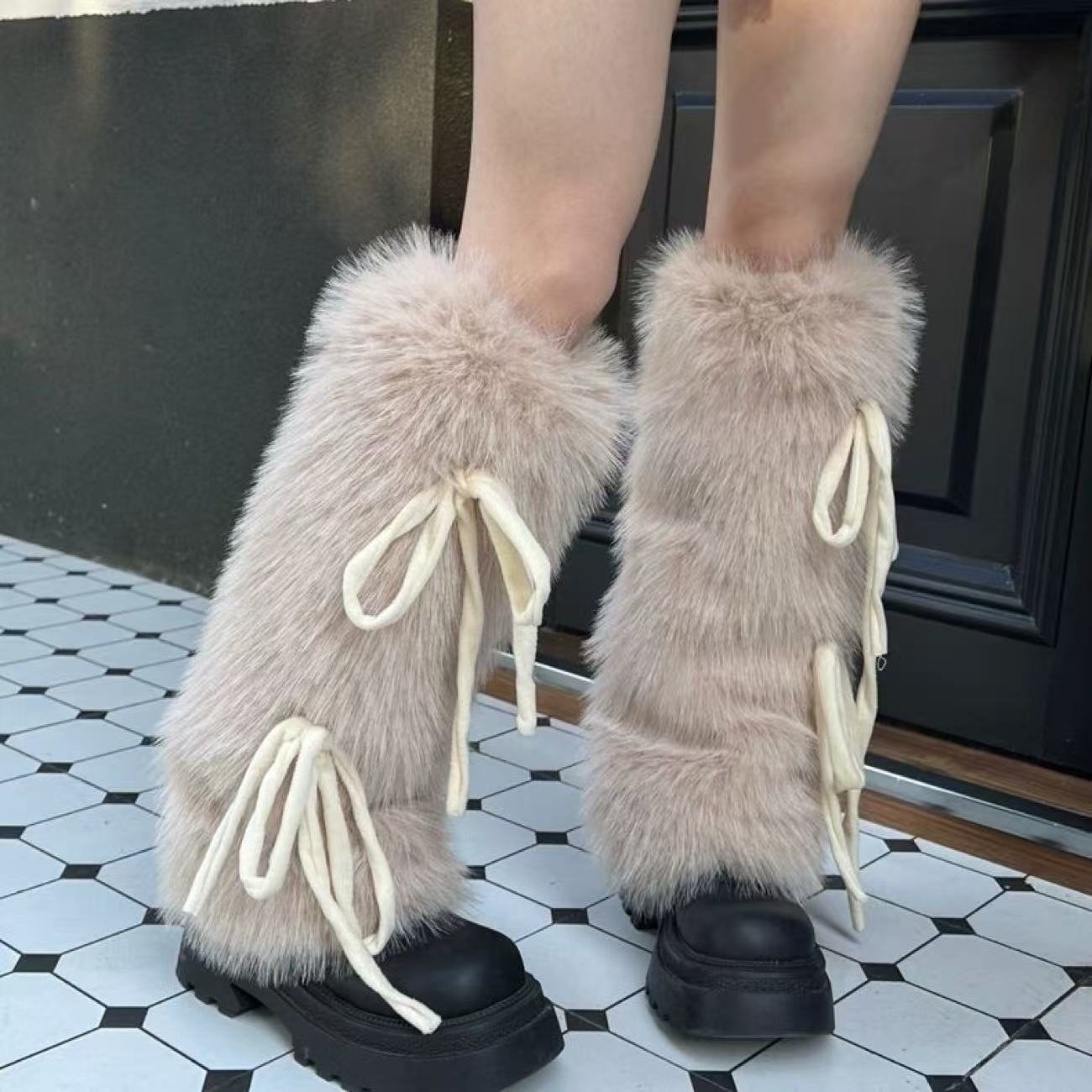 Faux Fur Leg Warmers for Women - Boot Sock Slouchy recension och pris