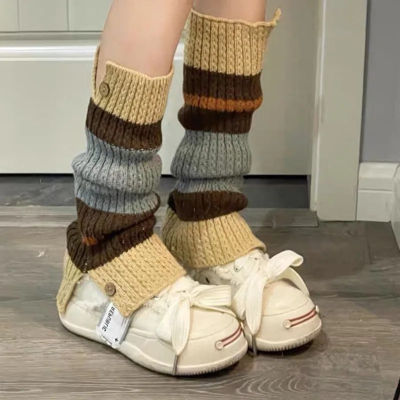 New ​Y2K Knitted Leg Warmers V - Boot Sock Slouchy recension och pris
