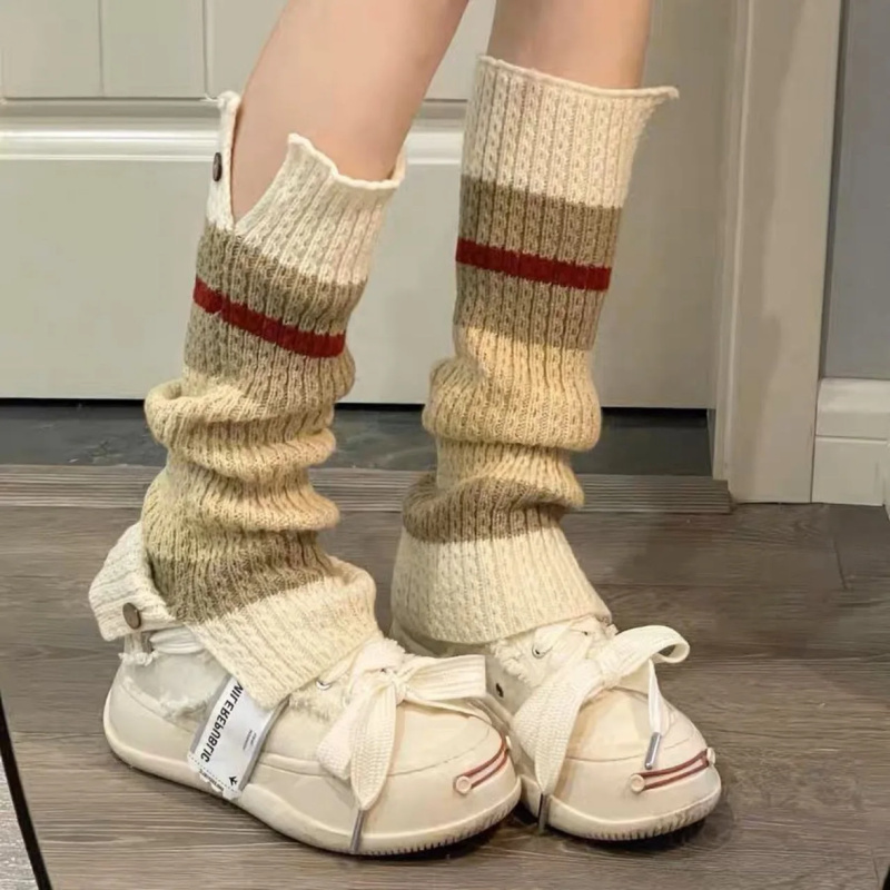 New ​Y2K Knitted Leg Warmers V - Boot Sock Slouchy recension och pris