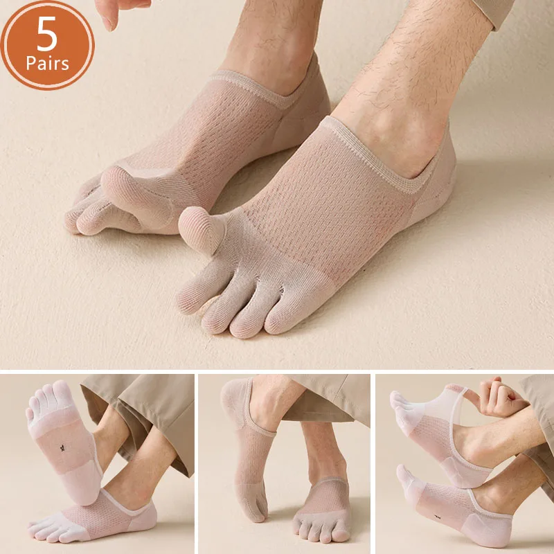 5 Pairs Man Summer Thin Toe So - Ankle Sock Low Cut recension och pris