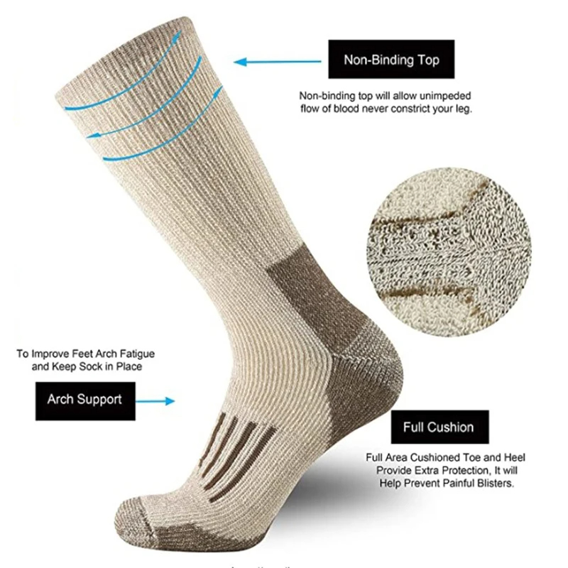 80% Wool Socks Thicken Warm Hi - Wool Hiking Sock recension och pris