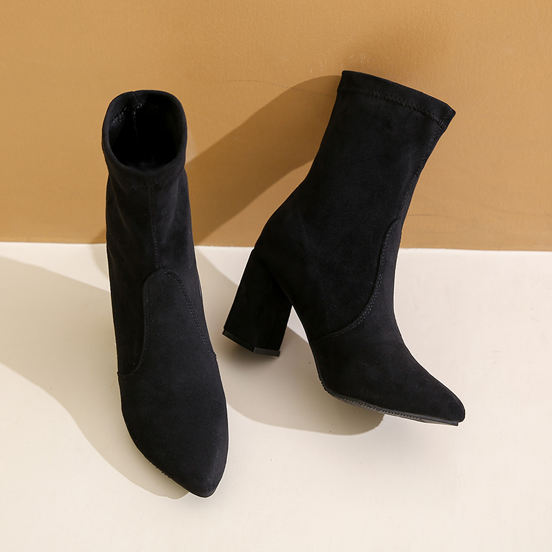 Winter new style chunky heel f - No Show Sock Women recension och pris