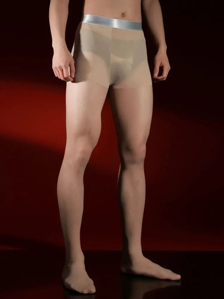Sexy Men Traceless Silver Wais - Tights Pantyhose Sheer recension och pris