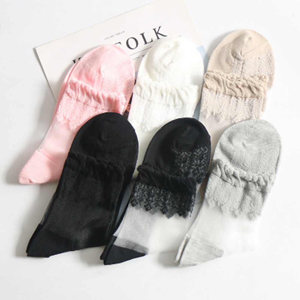 Woman Lace short sock thin soc - Invisibility Sock Loafer recension och pris