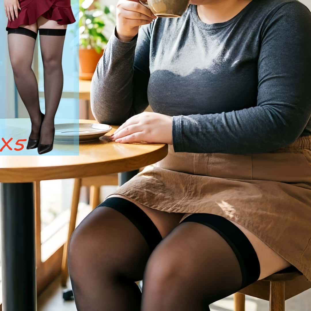 5pairs Plus Size Lace Top Thig - Thigh High Sock Stay Up recension och pris